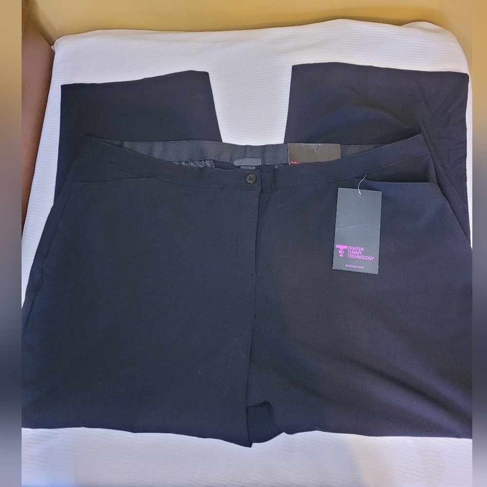 NWT Lane Bryant Classic Trouser Black Tighter Tummy Control sz 26P